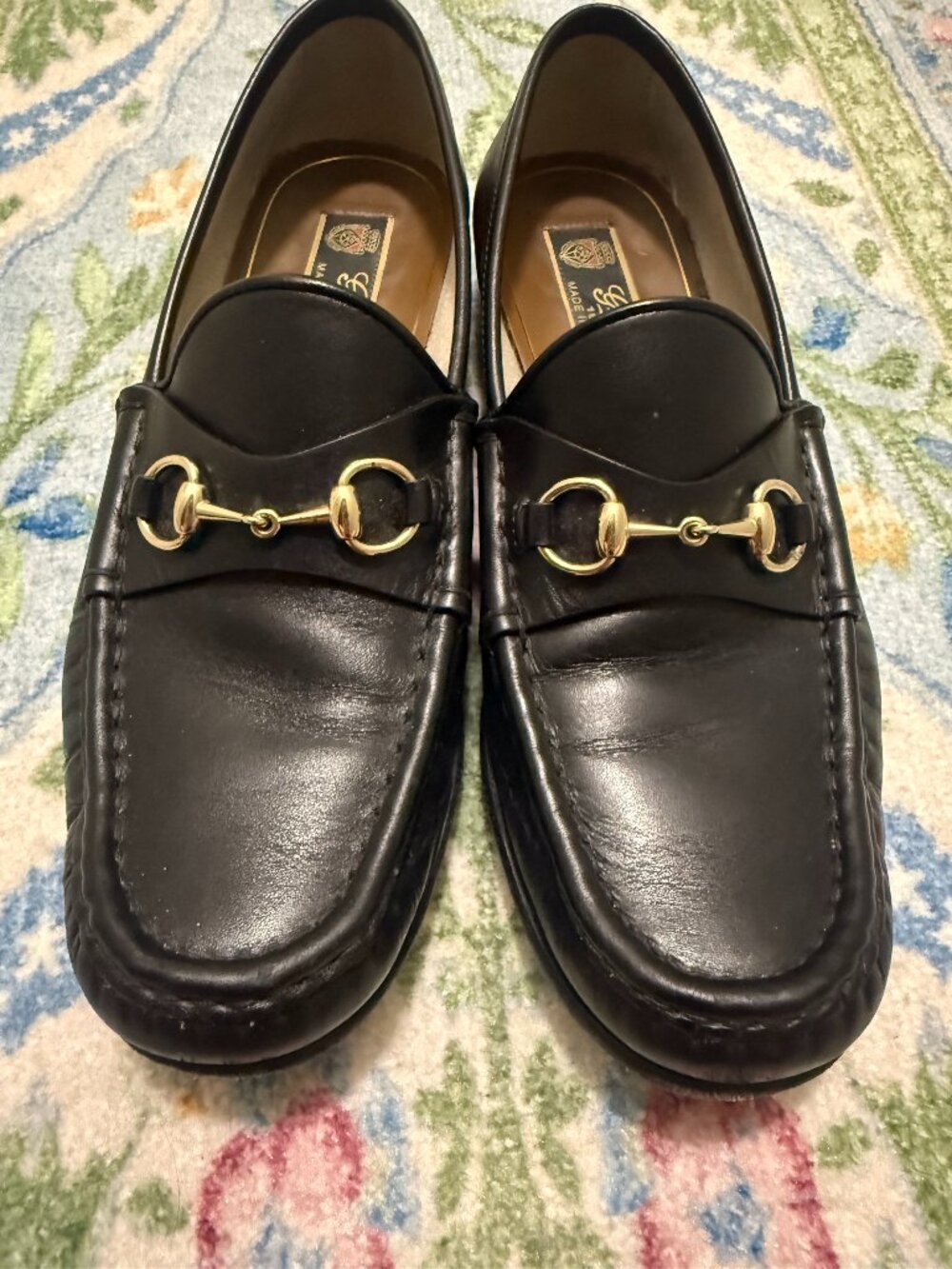Gucci Horsebit Accent Leather Loafers
